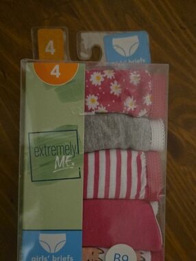 Extremely Me Girls' Briefs - Pink Multi (5-Pack, Size 4)